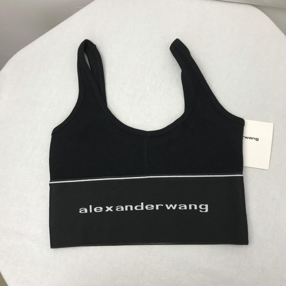 Alexander Wang Logo Elastic Bra Tank Top